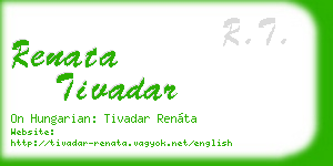 renata tivadar business card